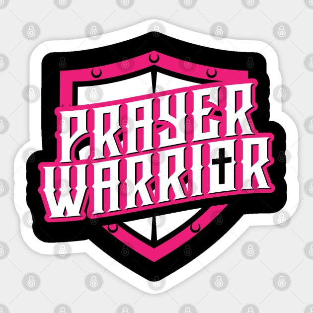 Prayer Warrior Sticker by societee28